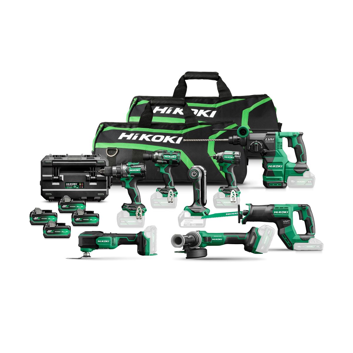 HiKOKI KC18H8A-MVA4 18V 4 x Multivolt accu 5.0 Ah in tas + 5 jaar dealer garantie!