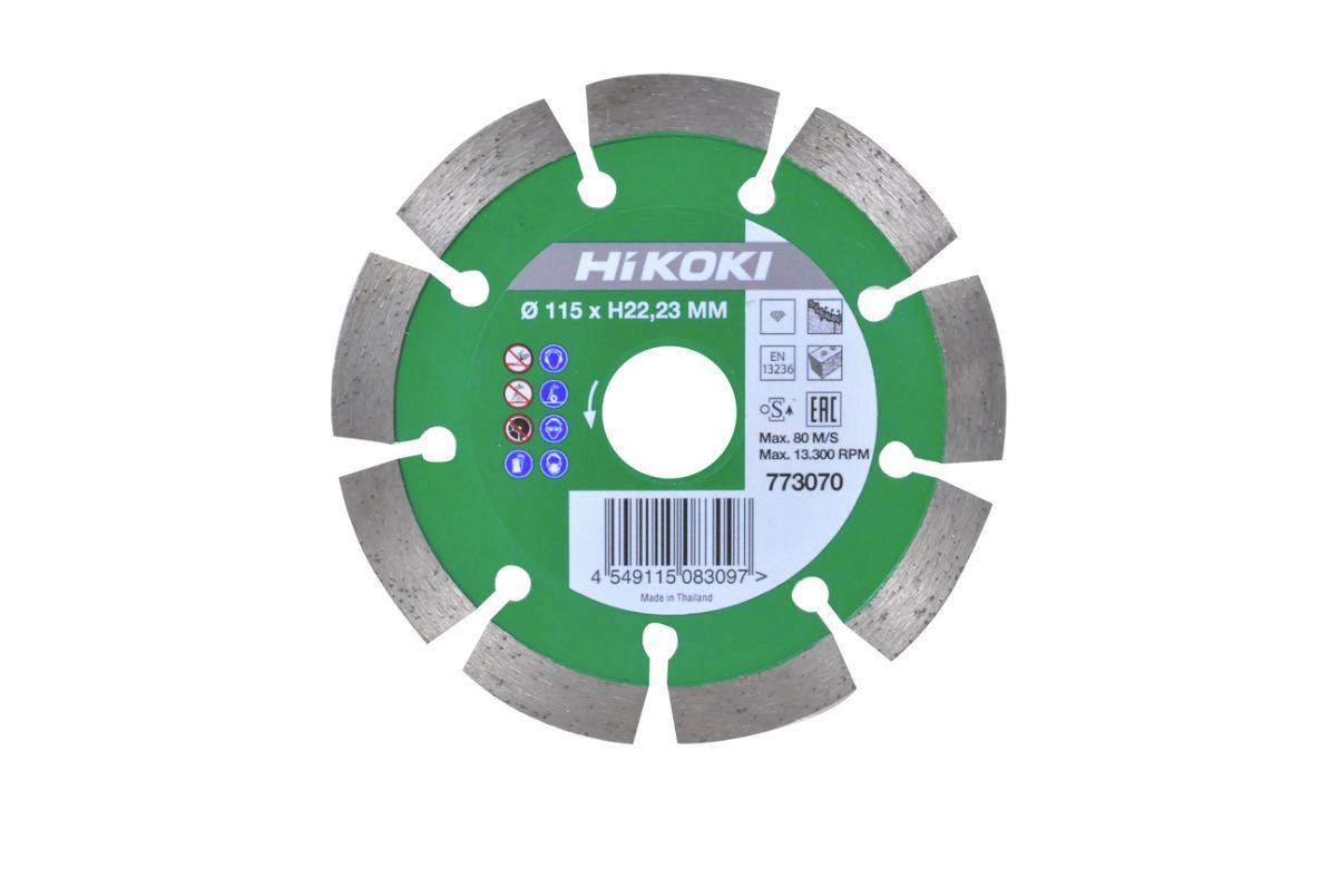 HiKOKI Accessoires 773070 Diamantzaagblad 115x10,0x22,23 mm universeel ds