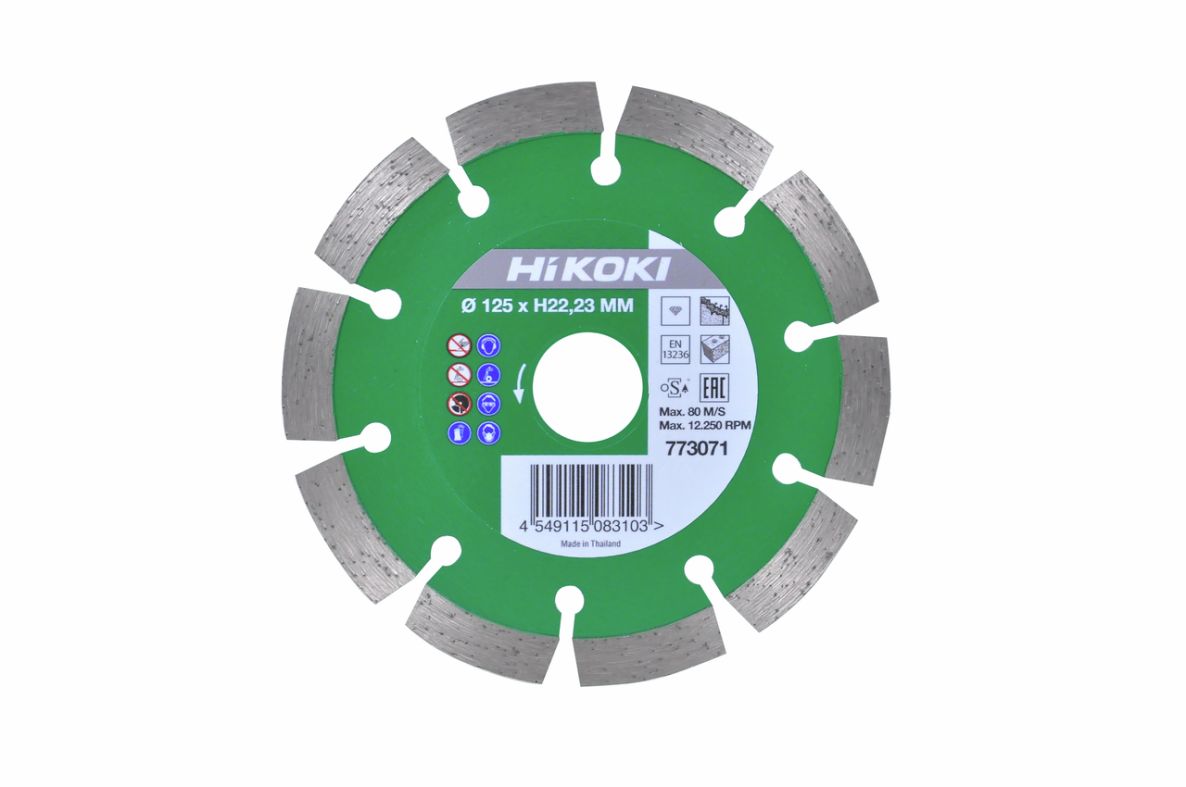 HiKOKI Accessoires 773071 Diamantzaagblad 125x10,0x22,23 mm universeel ds