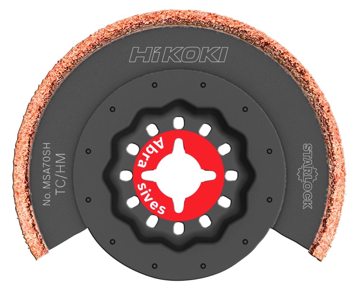 HiKOKI Accessoires 782760 Multitool-blad schuurmiddelen TC STARLOCK MSA70SH