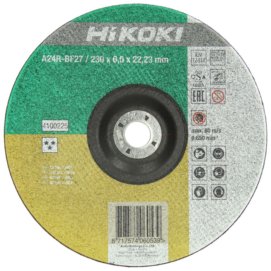 HiKOKI Accessoires 4100224 Afbraamschijf 180x6,0x22,23 mm Inox DPC