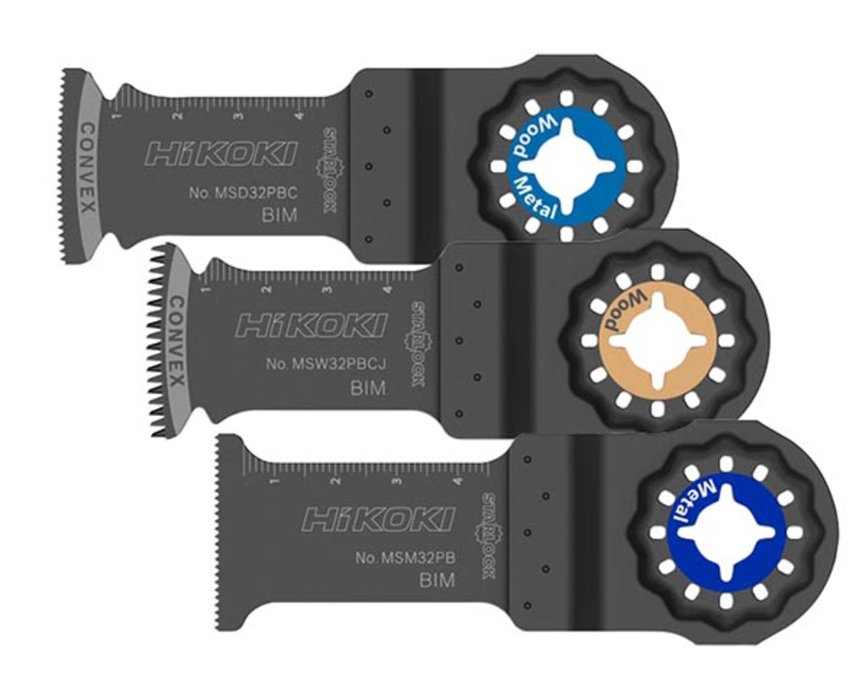 HiKOKI Accessoires 782793 3-delige set Multi-tool zaagbladen Starlock 1 x MSD32PBC / 1 x MSW32PC / 1 x MSW32PB