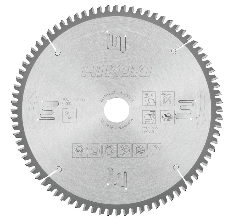 HiKOKI Accessoires 4100026 TCT-zaagblad laminaat aluminium 255x30 T80 trapezium/vlakke tand