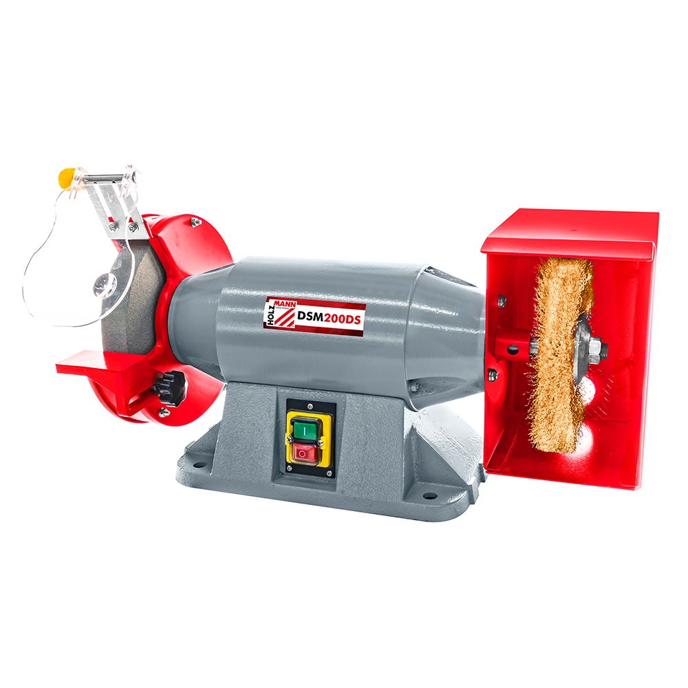 Holzmann DSM200DS_230V Werkbankslijper met staalborstel 200 mm 230V