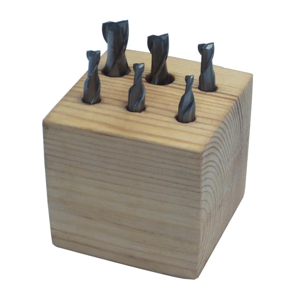 Holzmann FFS6 Frezenset 2 snijkanten 6 stuks/3-10mm