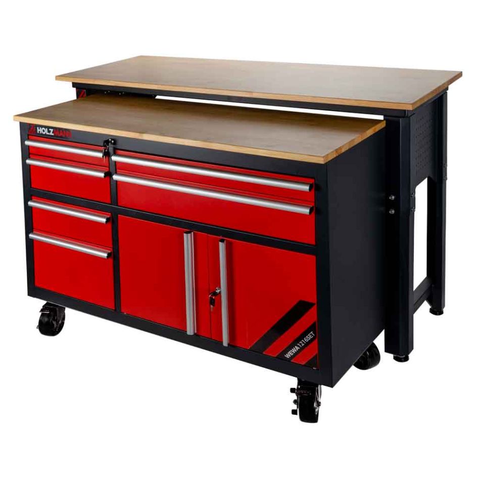 Holzmann WEWA1216SET Werkbank Werkplaatswagen SET