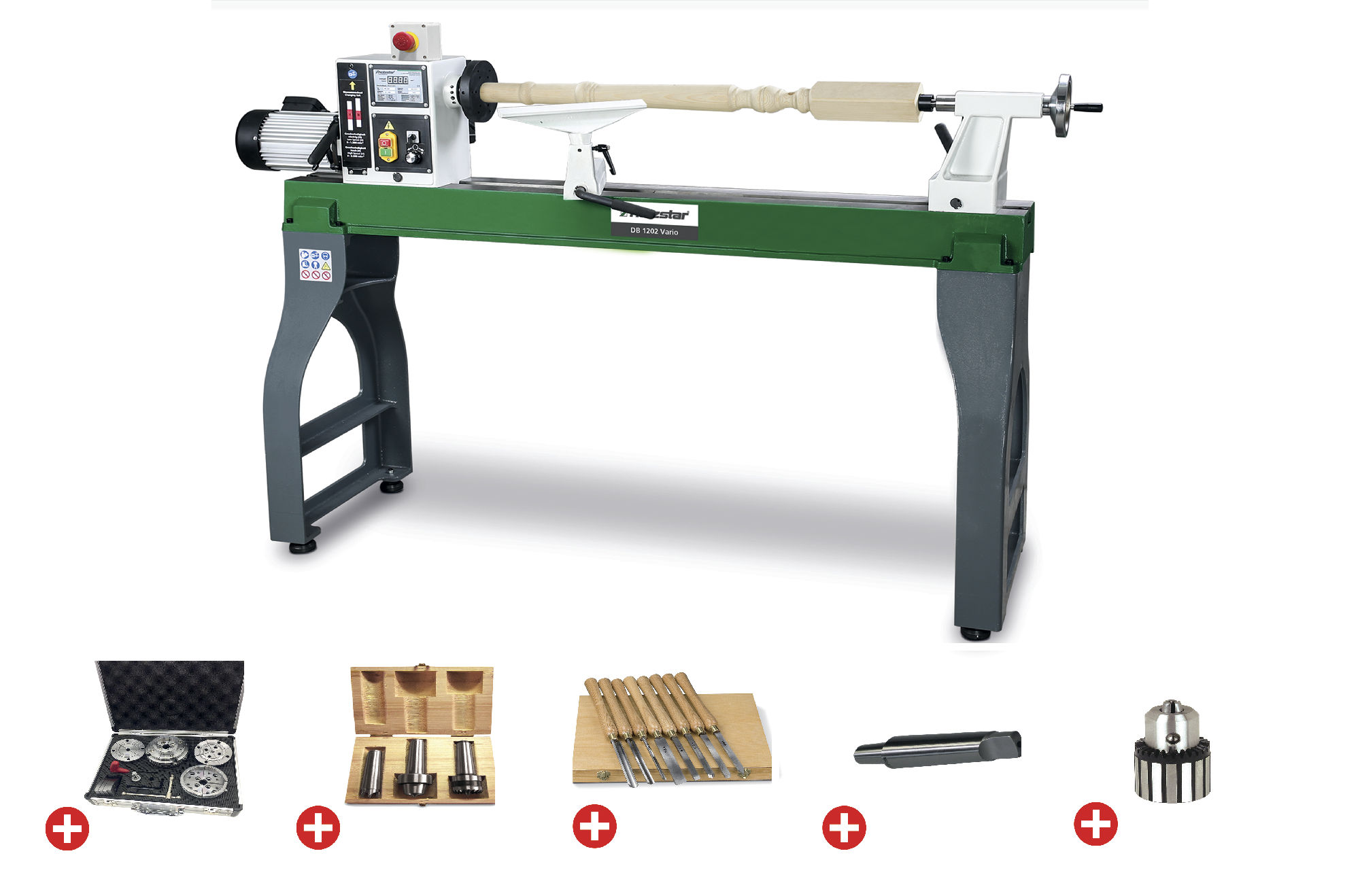 Holzstar 795921202 DB1202VARIO PACK Houtdraaibank 1185 mm