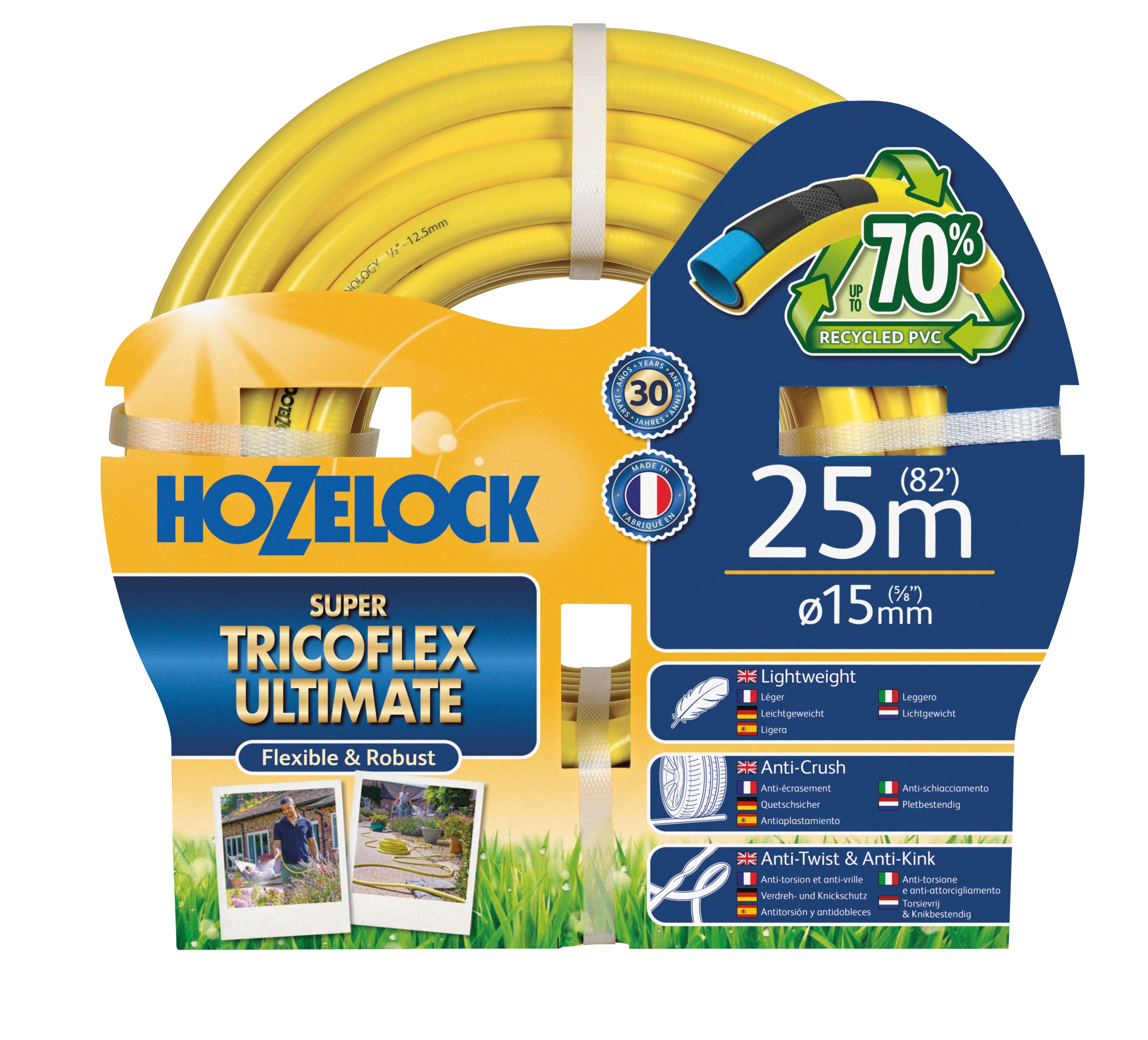 Hozelock 139155 Super Ultimate Tricoflex slang geel (Ø19 mm) 50 meter