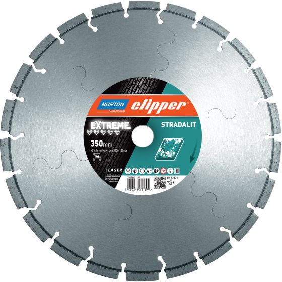 Norton Clipper 70184621132 Extreme Stradalit Diamant zaagblad 350 x 25,4 mm