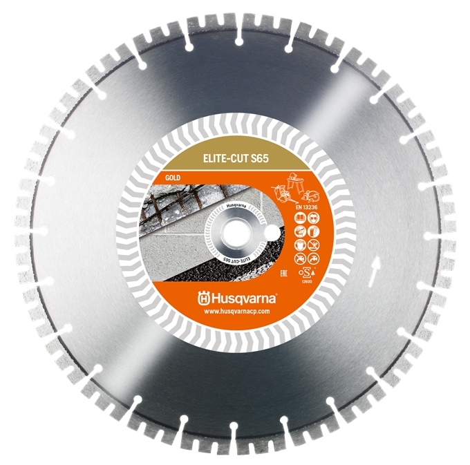 Husqvarna 579811910 Elite-Cut S65 Abrasive Materialen 300 x 20,0/25,4 mm Nat en Droog