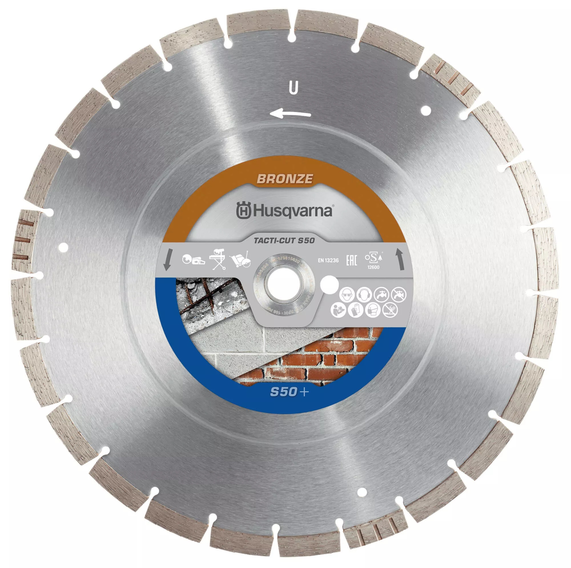Husqvarna 579815622 Tacti-Cut S50 Plus Diamantzaagblad Nat/Droog Baksteen/Beton 350x20.0 mm