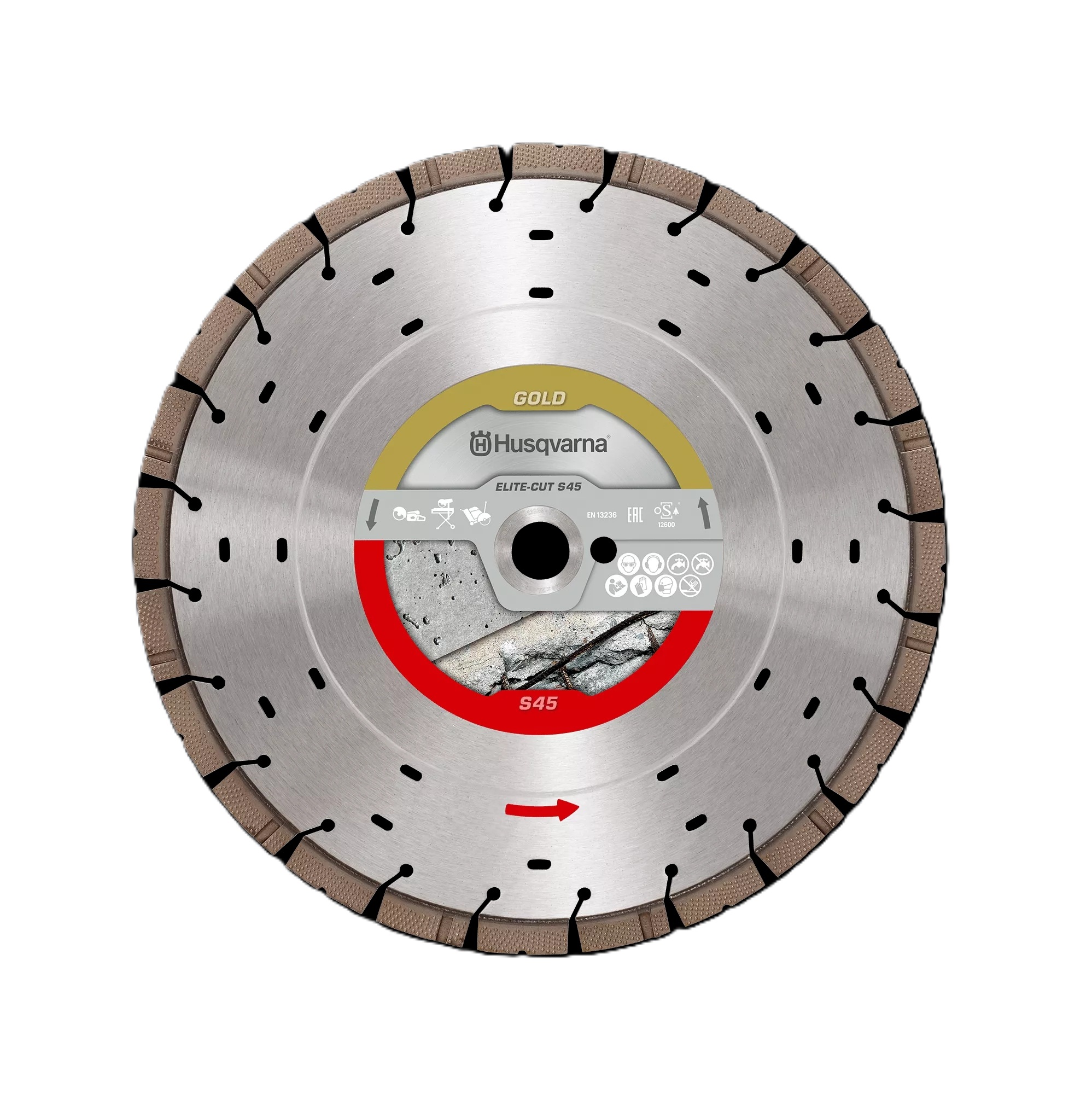 Husqvarna 599494720 Elite-Cut S45 Exo Grit Diamantzaagblad Nat/Droog Beton 350x25.4/20 mm