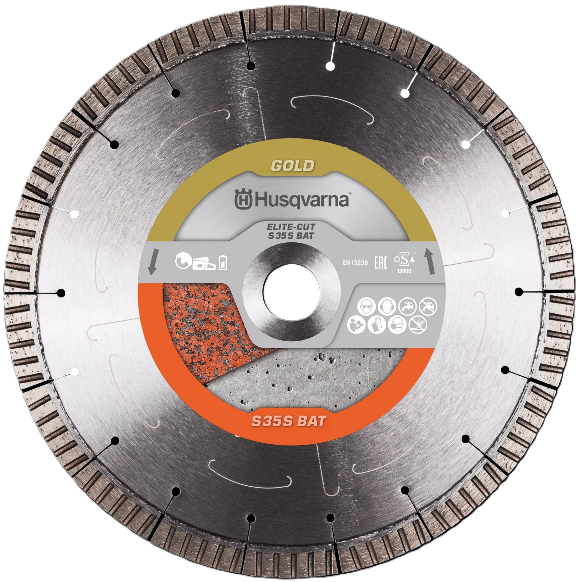 Husqvarna 529664001 Elite-Cut S35 S PACE Exo Grit Silence Diamantzaagblad nat/droog Universeel 350x25.4 mm