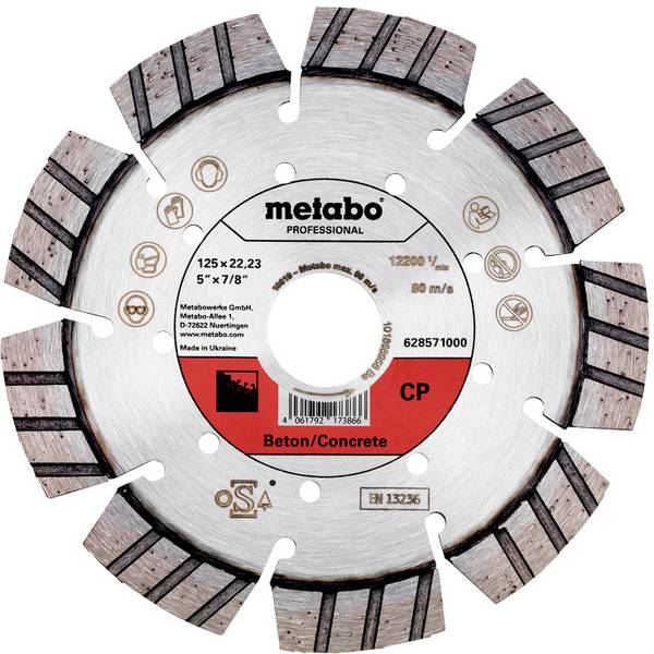 Metabo Accessoires 628571000 Dia-TS, 125x22,23mm, professional", "CP", Beton