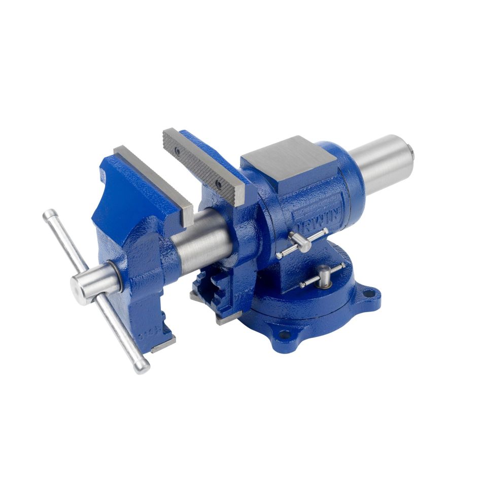 Irwin 4935505 Werkplaats-multibankschroef met aambeeld, draaiplateau, 5"/125 mm