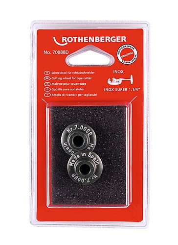 Rothenberger Accessoires 070088D  Snijwieltje voor SUPER 1.1 / 4 ", Inox, 2 stuks