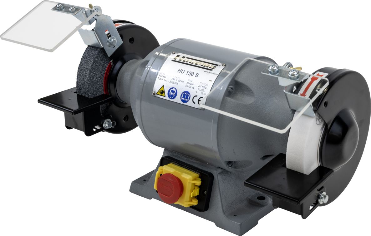Huvema 14205 Dubbele werkbankslijpmachine 150mm HU 150 S-2 Topline
