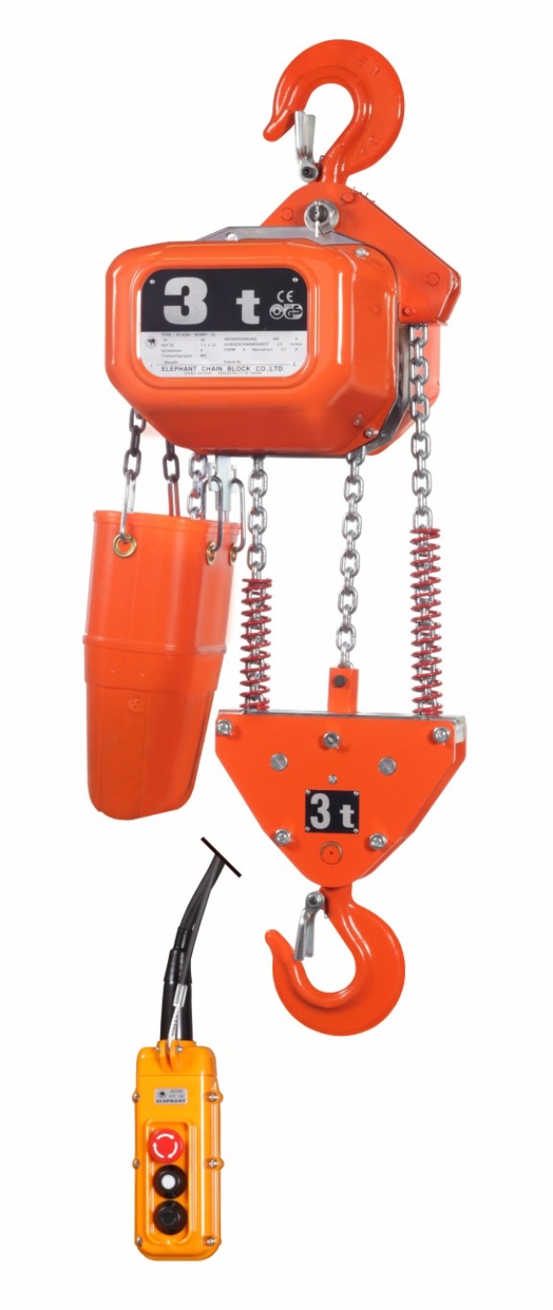 Rema 0512007-3 FBH30/3000/3M Elephant 400 V elektrische kettingtakel 2 snelheden 3.0 mtr 3000 kg 512007