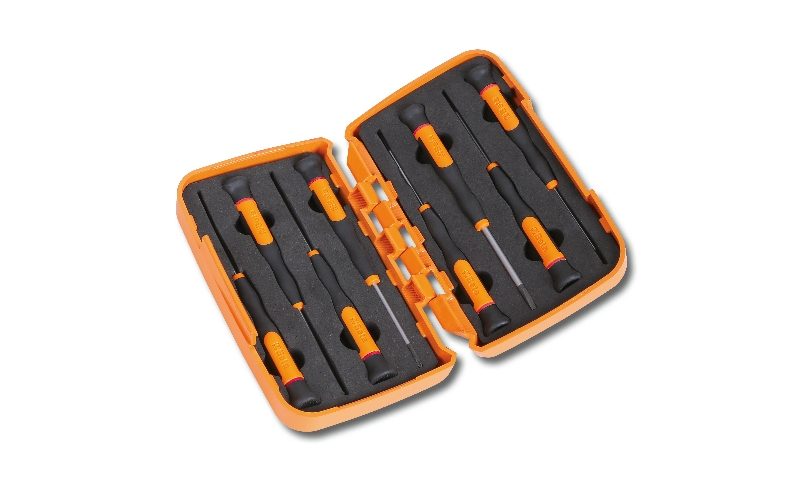 Beta 012570220 1257TX/S8 8-delige set microschroevendraaiers voor schroeven met Torx® profiel (art. 1255TX) in kistje