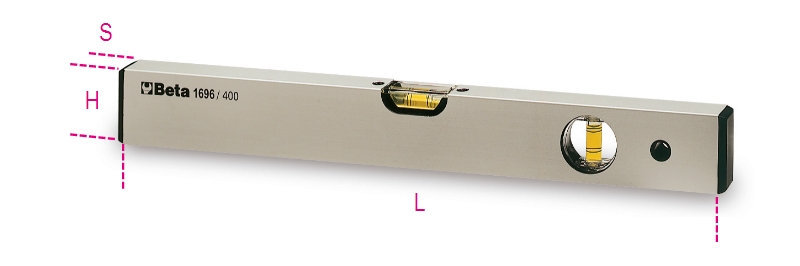 Beta 016960010 1696 1000 Waterpassen vervaardigd geanodiseerd, geprofileerd aluminium, onbreekbare libellen nauwkeurigheid: 1mm/m