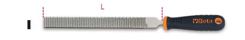 Beta 017190360 1719BM/RL platte rasp, kunststof handgreep