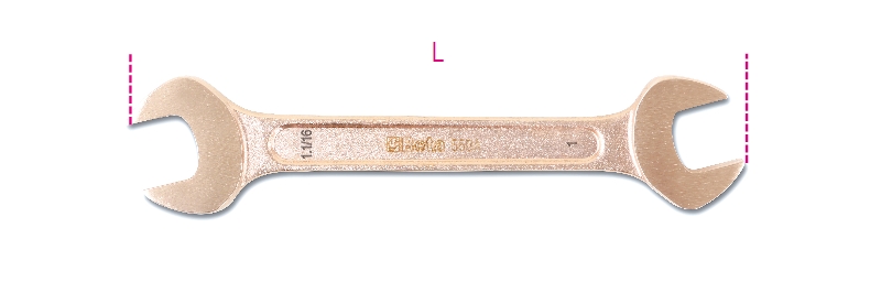 Beta 000550872 55BA-AS 1.1/4X1.5/16 Vonkvrije dubbele steeksleutels in engelse maten