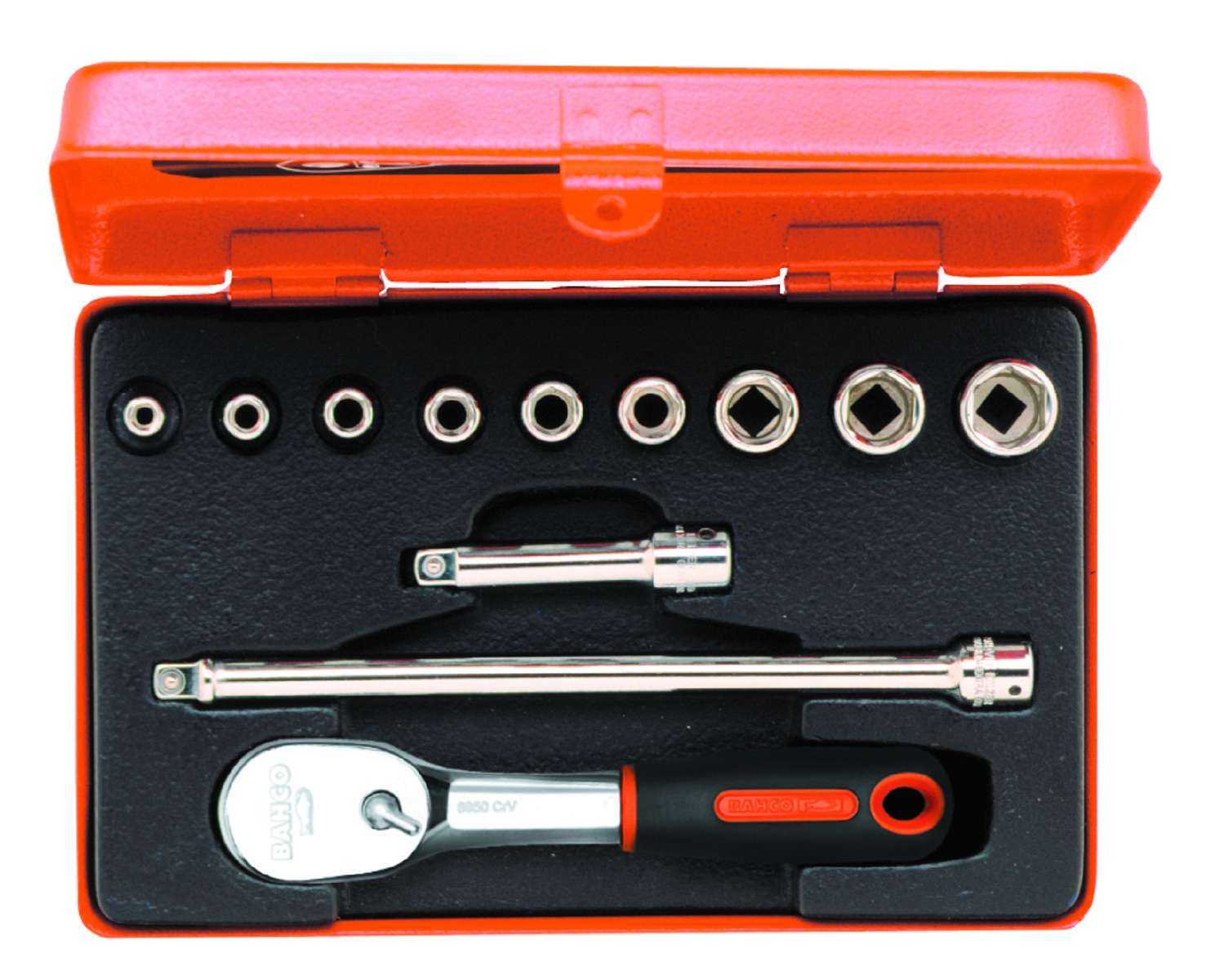 Bahco 6712R Dopsleutelset 1/4" Metrisch 4-13 mm 12-delig