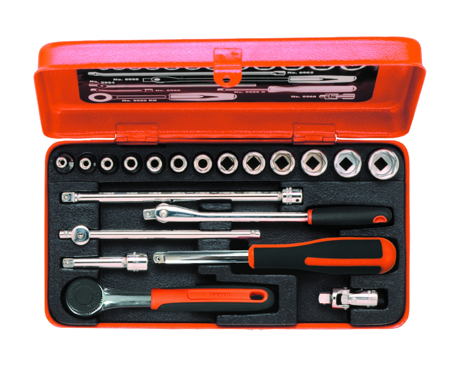 Bahco 6715MG Dopsleutelset 1/4" Metrisch 4-14 mm 20-delig