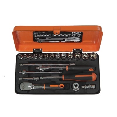 Bahco 6721NM Dopsleutelset 1/4" Metrisch 4-14 mm 21-delig