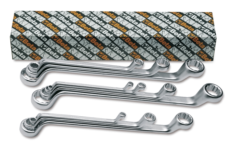 Beta 000900300 90AS/10 10-delige set ringsleutels, diep gebogen(art. 90AS)