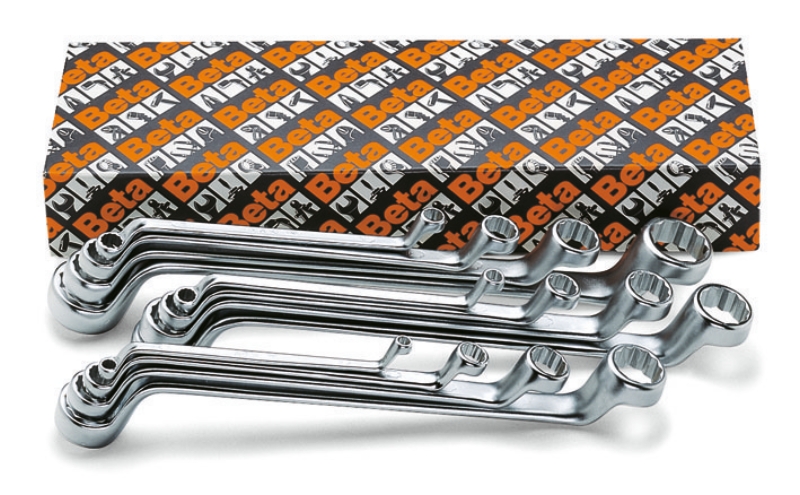 Beta 000900166 90/S12 12-delige set ringsleutels, diep gebogen(art. 90)