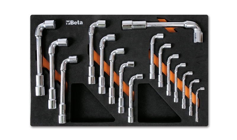 Beta 024500075 M75 Soepele voorgevormde inzetbakken met assortiment gereedschap