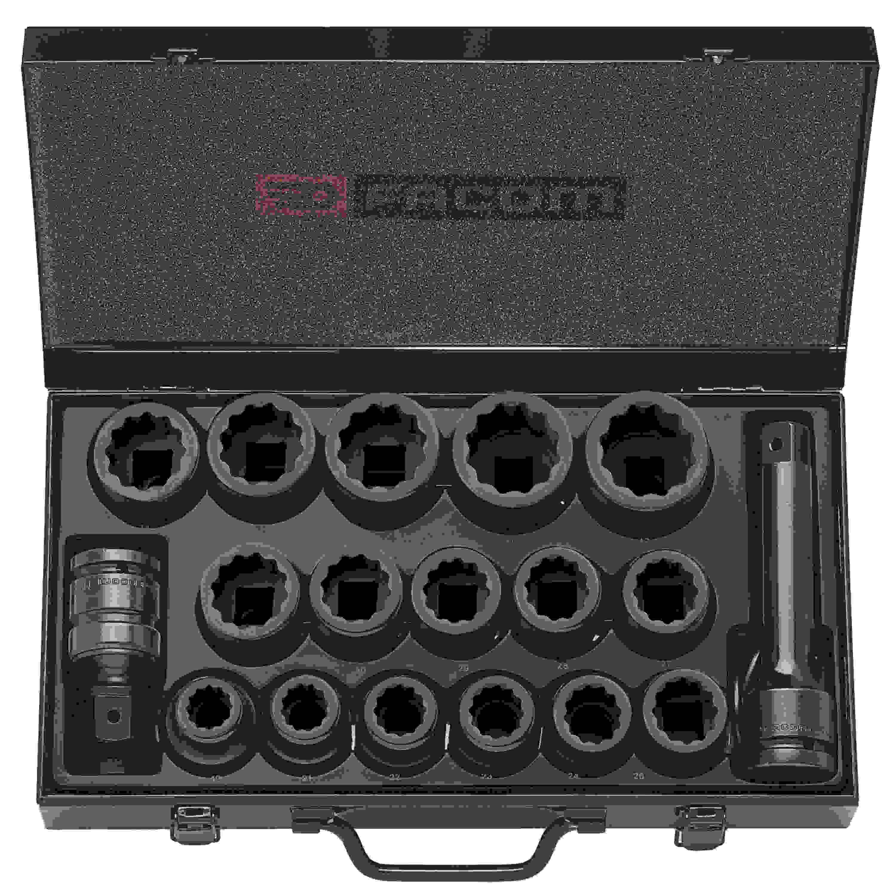 Facom NKD.500 Samenstelling van 16 impactdoppen van 3/4" van 19 tot 42 mm