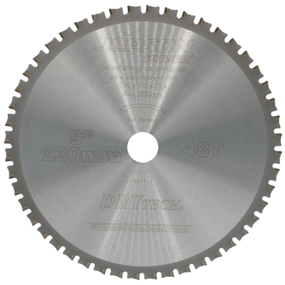 Jepson 72123048 Drytech HM Cirkelzaagblad Ø 230 x 25,3 x 2,0 mm 48T voor Staal & RVS