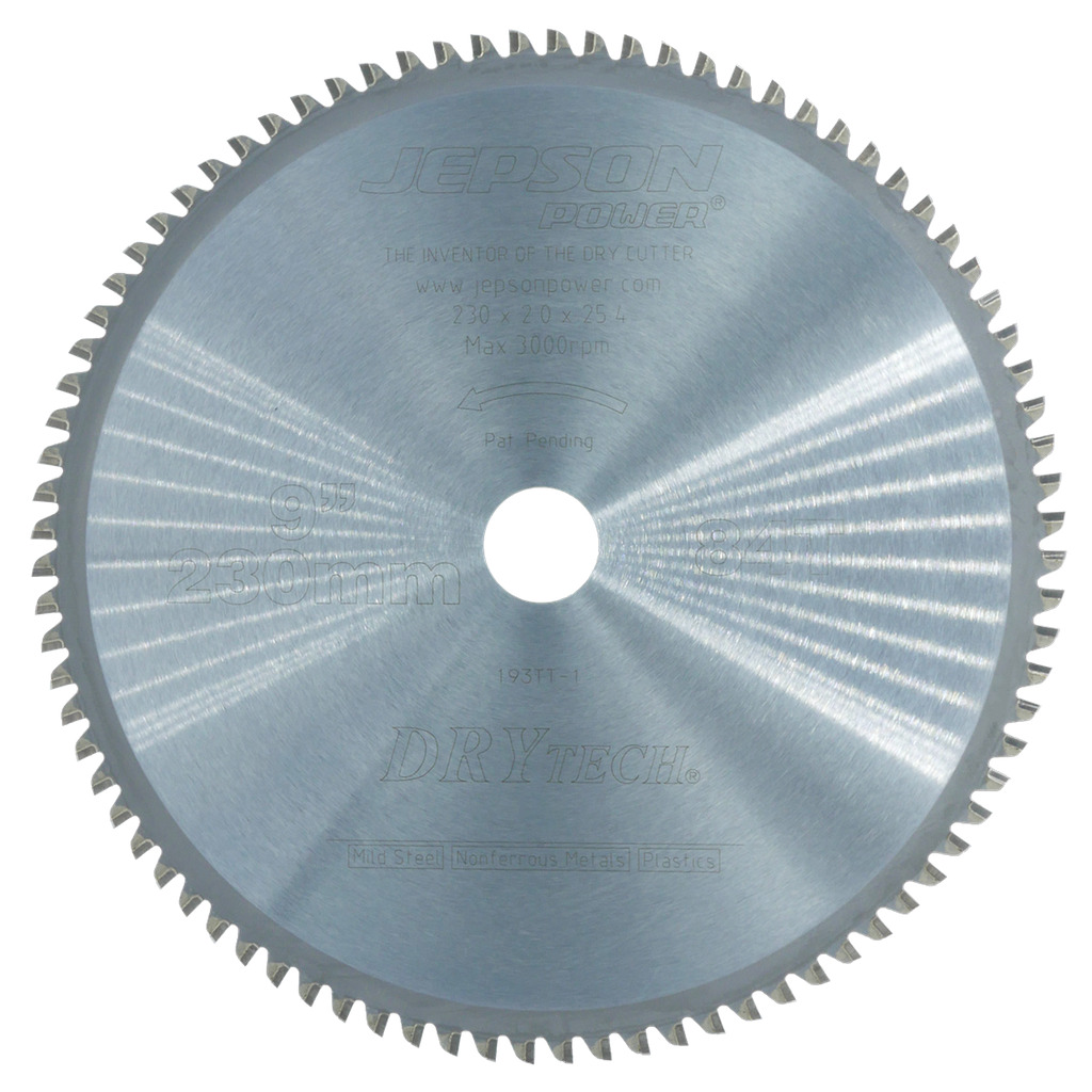Jepson 72123084 Drytech HM Cirkelzaagblad Ø 230 x 25,4 x 2,0 mm 84T voor plaatstaal