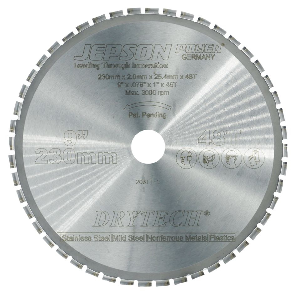 Jepson 72123060 Drytech HM Zaagblad Ø 230 x 25,4 x 2,0 mm 60T voor aluminium