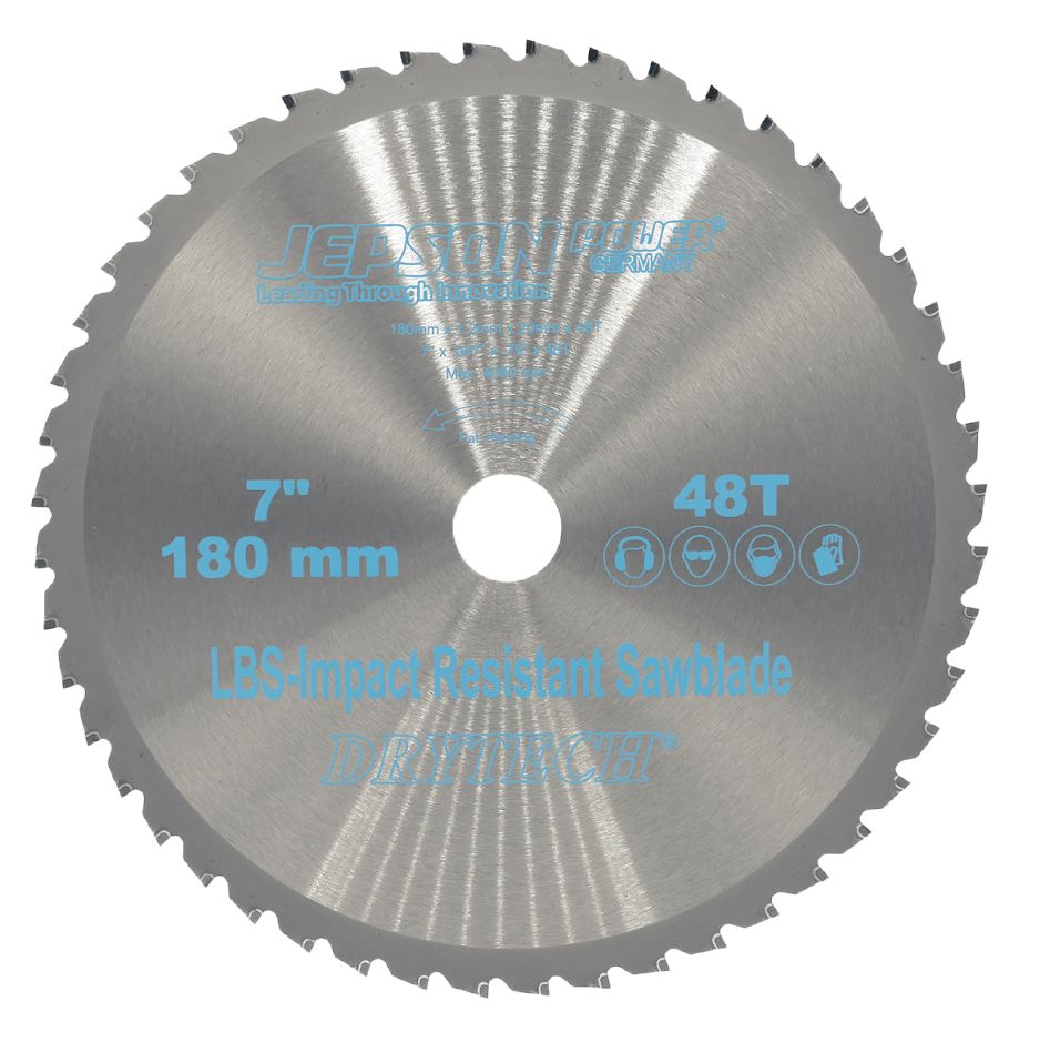 Jepson 72218048 Drytech HM Cirkelzaagblad LBS Schokbestendig Ø 180 x 20 x 1,2 mm 48T voor dunwandig staal