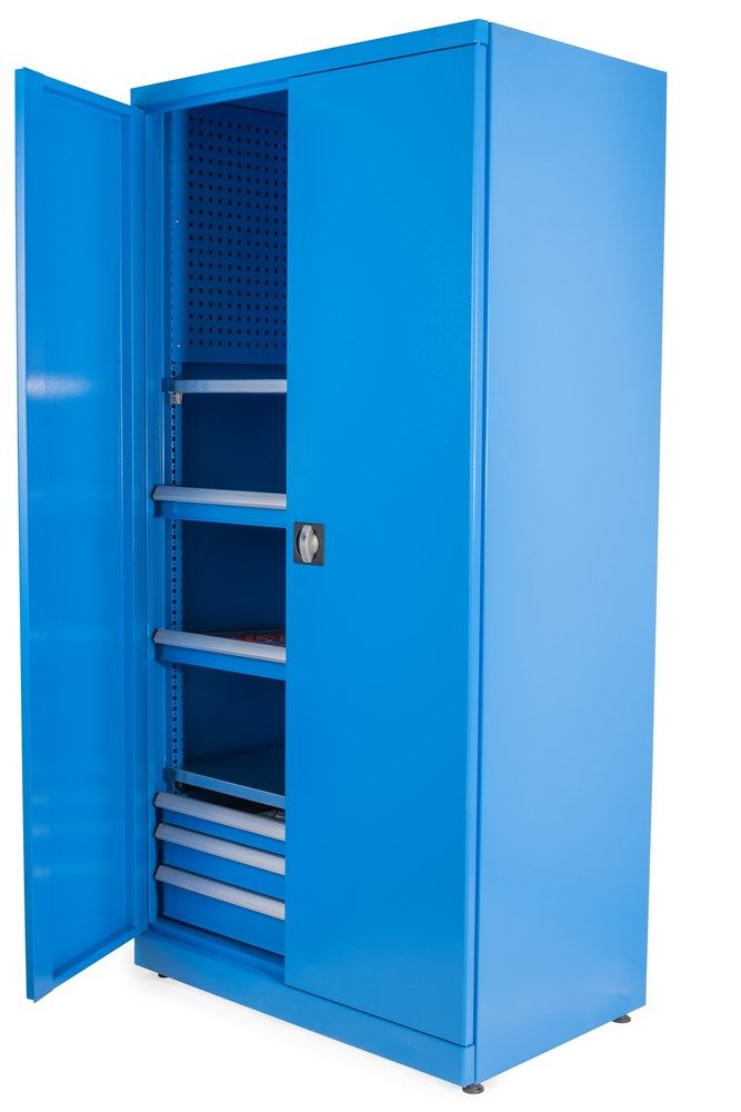 Huvema K2160 Werkplaatskast met 48 CNC gereedschapshouders én 3 laden