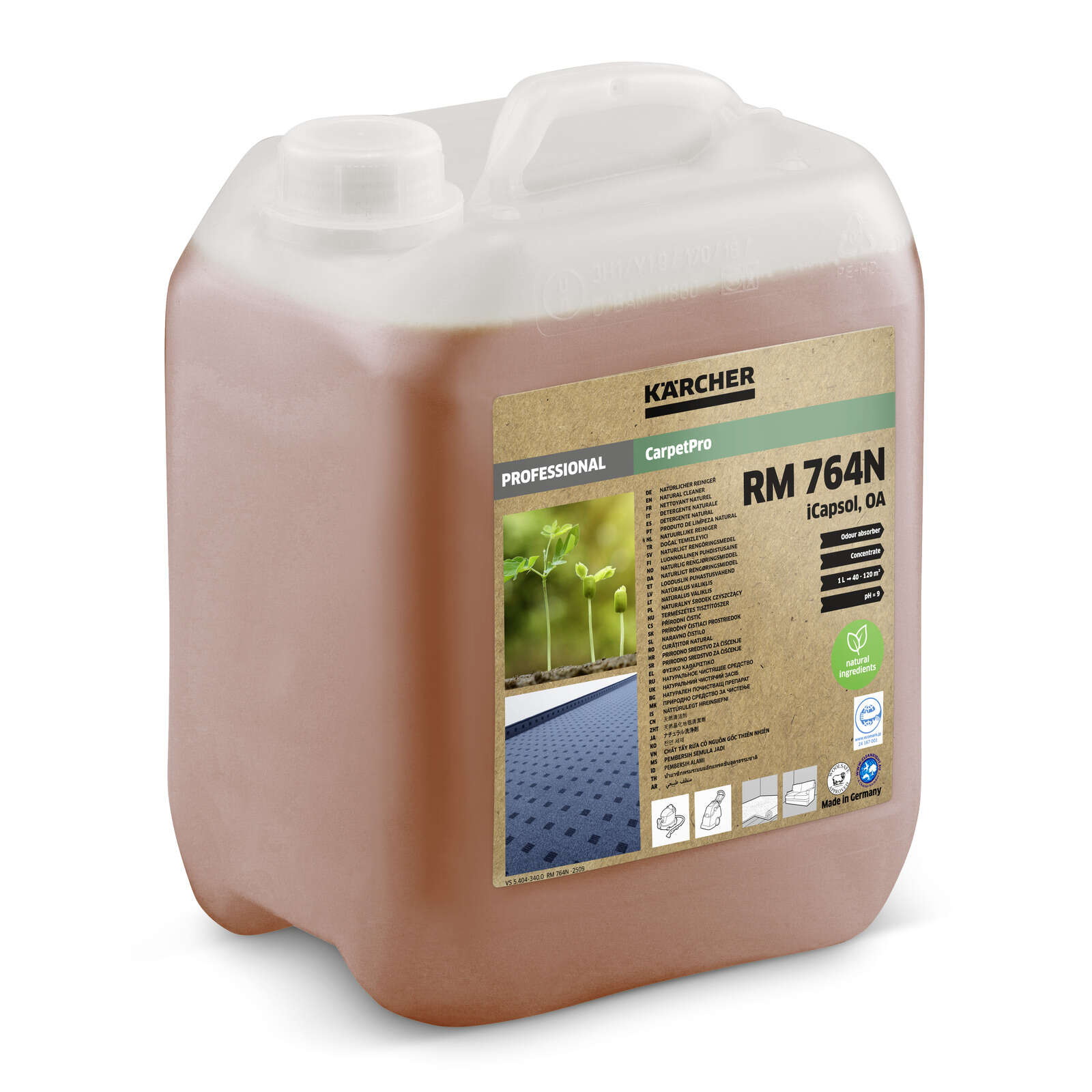Kärcher 6.296-222.0 iCapsol RM 764N Natuurlijke Basisreiniger voor tapijt en bekleding 5l