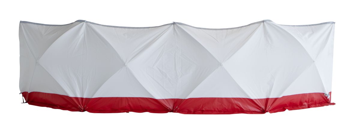 KARSTEN 500951 Safety Screen Afscherming wit/rood 7.20 meter