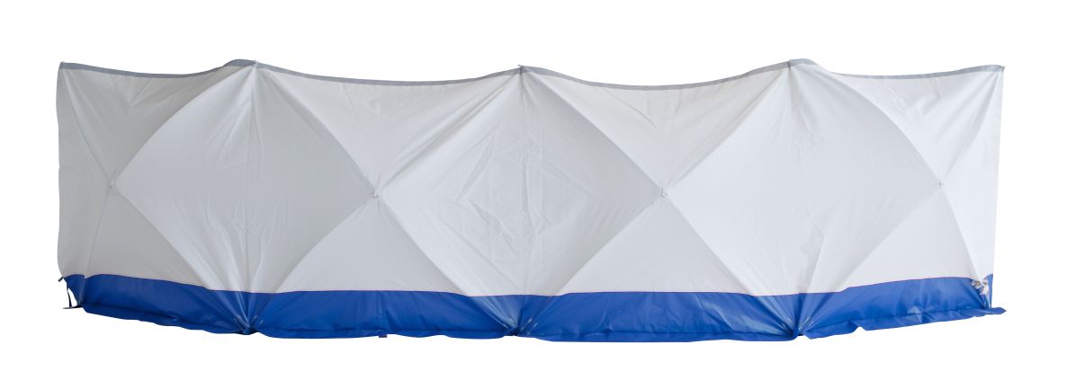 KARSTEN 500952 Safety Screen Afscherming wit/blauw 7.20 meter
