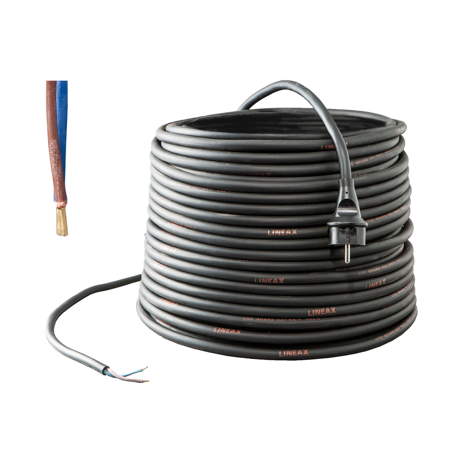 Keraf 104636 Aansluitsnoer 10 m H07RN-F 2x1,5 mm² klasse II