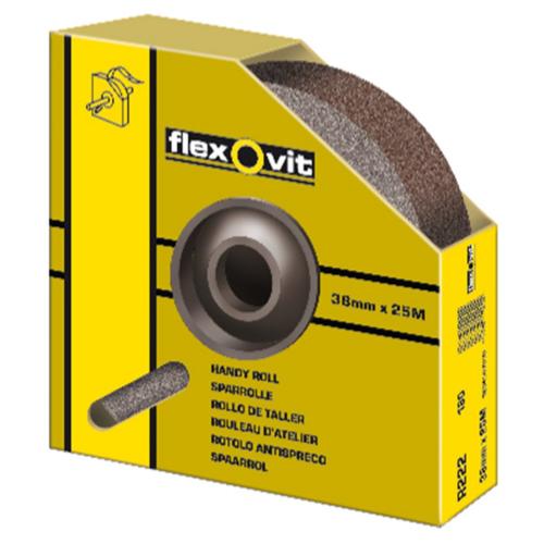 Flexovit 63642559055 KF271 Schuurrol 50 mm x 25 mtr. P240 Linnen universeel in doos
