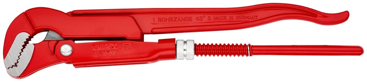 Pijptang S-vormig rood poedergecoat 320 mm_ 83 30 010 KNIPEX