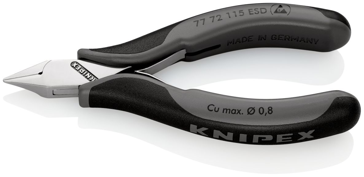 Knipex 77 72 115 ESD Elektronica-zijsnijtang ESD 115 mm
