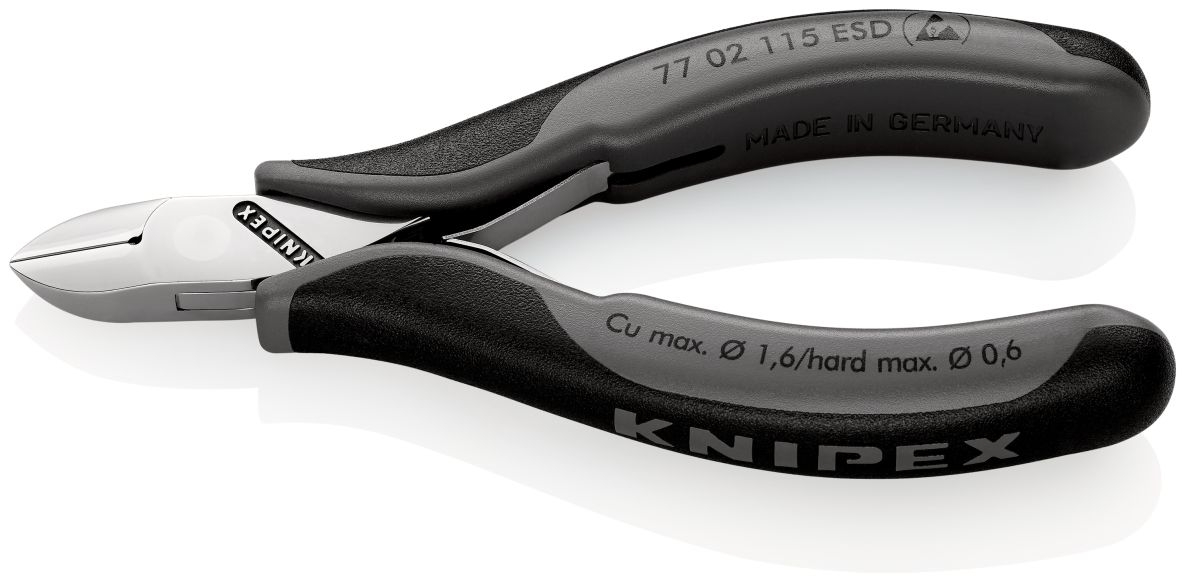 Knipex 77 02 115 ESD Elektronica-zijsnijtang ESD 115 mm