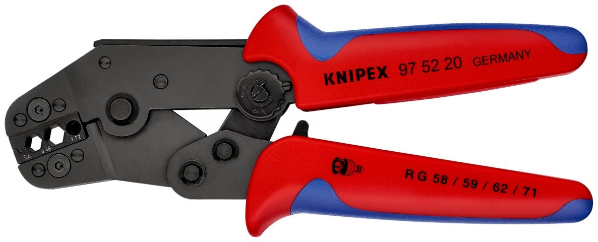 Knipex 97 52 20 Krimptang coax- BNC- en TNC-stekkers