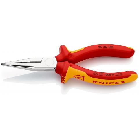 Knipex 25 06 160 VDE Platspitse tang met zijsnijder 160 mm