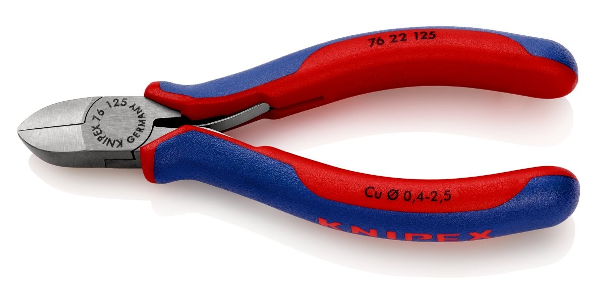 KNIPEX Zijsnijtang voor elektromechanica met kunststof bekleed 125 mm, 76 01 125 KNIPEX Zijsnijtang voor elektromechanica met kunststof bekleed 125 mm, 76 01 125