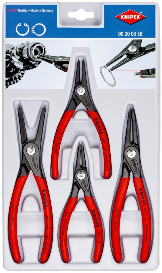 Knipex 00 20 03 SB Precisie-borgveertangenset 4-delig